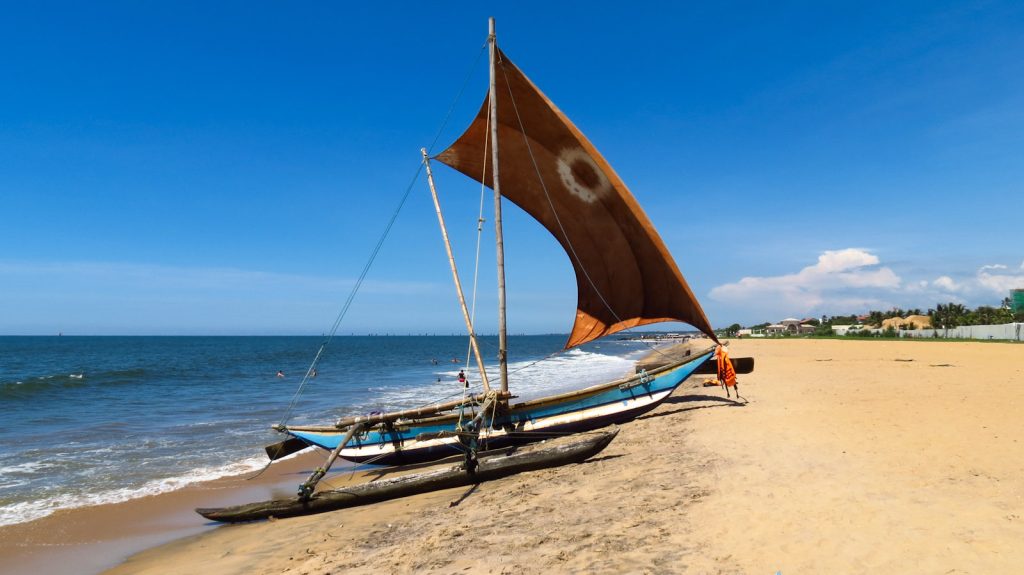 traditional fishing boat negombo beach